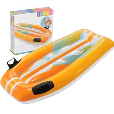 Imagem de Prancha inflável intex boia para criança verão suporta 40kg, Laranja