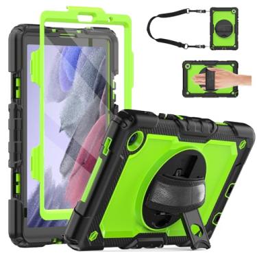 Imagem de Whmeolyo Capa para Samsung Galaxy Tab A7 Lite 8.7 (2021), capa infantil resistente à prova de choque com protetor de tela/suporte para lápis/suporte [alça de mão e ombro] para Galaxy Tab A7 Lite SM-T220/T225/T227, verde