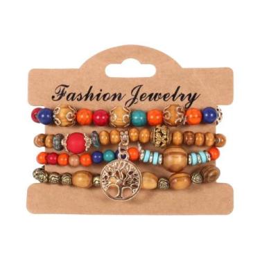 Imagem de Conjunto De Pulseiras De Contas Coloridas Boêmias Para Mulheres E Home