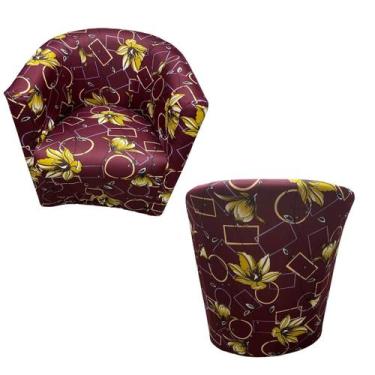 Imagem de Capa Poltrona ferradura Estampa - Taty Capas e Confecções, Floral 4