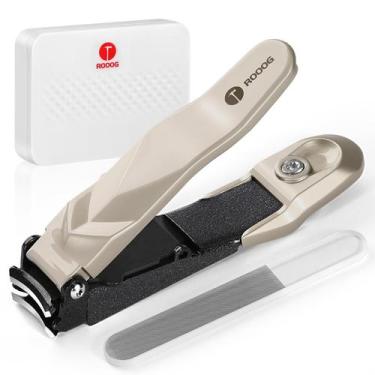 Imagem de Cortador de unhas ROOOG Anti-Splash com coletor profissional