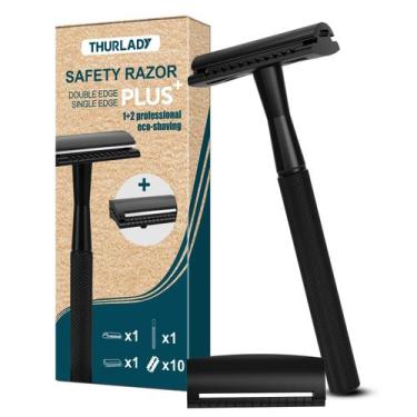 Imagem de Lâmina de segurança THURLADY Matte Black para homens e mulheres