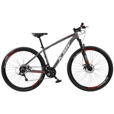 Imagem de Bicicleta Aro 29 KSW 21v Freio A Disco Câmbios Shimano - Grafite/Vermelho 19
