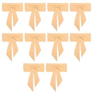 Imagem de Asixxsix Faixas para cadeiras, 10 unidades Faixas mais largas para cadeiras de jantar com design de peça única, faixa reutilizável para cadeiras de hotéis, casamentos e reuniões (champanhe)