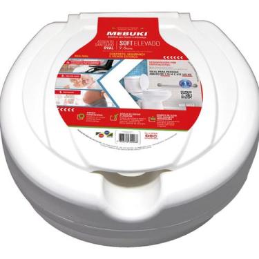 Imagem de Assento De Vaso Elevado 7,5 Cm Soft Branco - EDREX