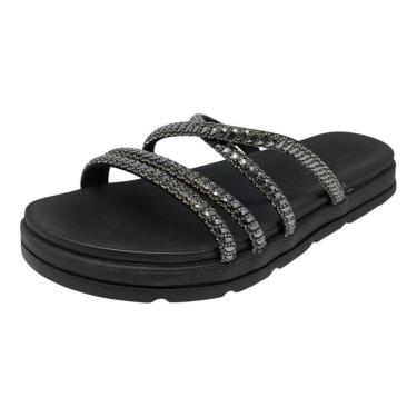 Imagem de Chinelo Feminino Papete Flatform Brilho Conforto Moleca