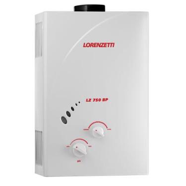 Imagem de Aquecedor De Água A Gás Lorenzetti 750 BP 7 Litros GN GLP LZ750 750BP