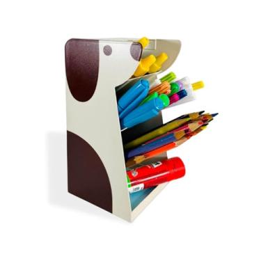 Imagem de Porta Caneta, Porta Lápis, Suporte de Caneta Lettering, Organizador de Canetinhas Bobbie Goods, Cachorro, Metal, Off White, Marrom - GEGUTON