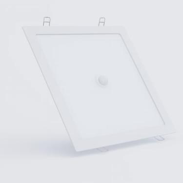 Imagem de Plafon Led Quadrado Embutir com Sensor de Presença 18W 110v e 220v 6500K Branco Frio e Iluminação Automática