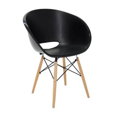 Imagem de Cadeira Tramontina Elena em Polipropileno Preto com Base 3D