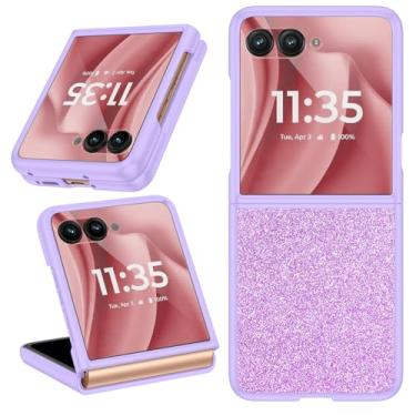 Imagem de GUAGUA Capa para Motorola Razr+ Plus 2025/2024, capa protetora fina à prova de choque magnética para Motorola Razr Plus 2025/2024/Moto Razr 50 Ultra 5G 6,9 polegadas, roxo