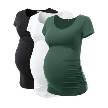 Imagem de Roupas de maternidade Camisas de beleza para maternidade Tops de treino XXL