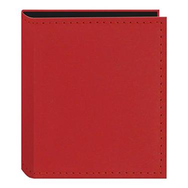 Imagem de (Red) - Sewn Leatherette Photo Album 40 Pockets Hold Fujifilm Instax and Polaroid Credit Card Size Instant Prints or Name Cards, Red