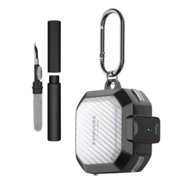 Imagem de Kit Limpador para Fones e Capa Protetora Nerdcase Compatível com Samsung Galaxy Buds FE, Buds Core, Buds 2, Pro e Live, Resistente Transparente