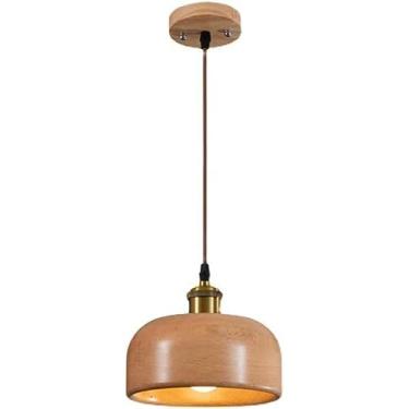 Imagem de Luminária pendente moderna de luxo criativa em forma de tigela, estilo japonês, luminária pendente de teto de madeira, mini abajur, iluminação doméstica, lustres para sala de chá, sala de ja
