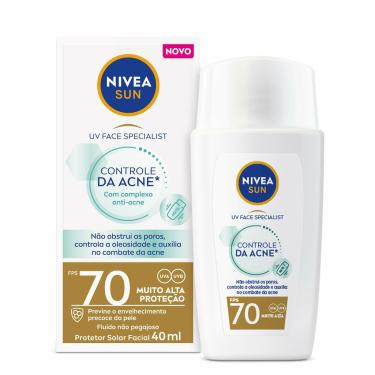 Imagem de Protetor Solar Facial Nivea Sun Fluido UV Face Specialist Controle da Acne FPS70 40ml