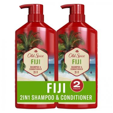 Imagem de Fiji Shampoo e Condicionador 650 ml de Coco 2 em 1 para Homens, OLD SPICE mei li 115, Vermelho