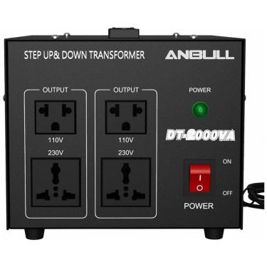 Imagem de Transformador de Tensão de 2000W, 220 V 230 V 240 Volt para 110 V 120 Volt ou 110 V 120 Volt para 220 V 230 V 240 V, Anbull, Preto