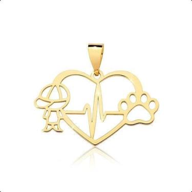 Imagem de Pingente Pet Patinha Com Menino Em Ouro 18k - Paulistana Joias