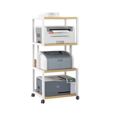Imagem de URGDWEKJY Suporte de impressora para armazenamento de arquivos de escritório, suporte de impressora multicamadas, armazenamento doméstico, suporte de impressora (B)