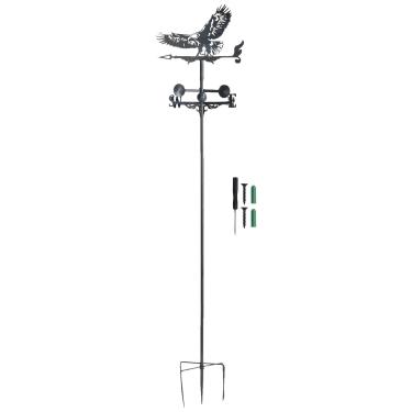 Imagem de Xcello Eagle Weather Vane Palheta de direção de vento de ferro forjado Cata-vento multiuso para o seu jardim
