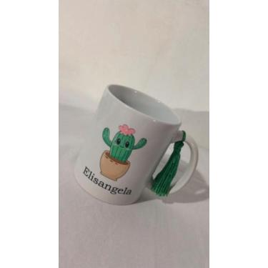 Imagem de Caneca com desenho cacto - Porcelana 