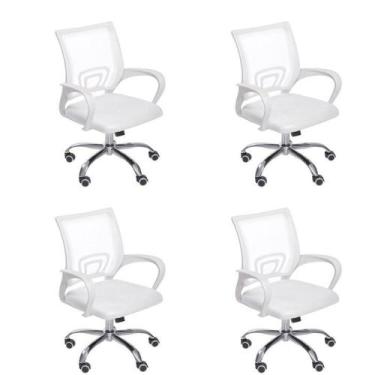 Imagem de Kit 4 Cadeiras para Escritório Diretor Tela Mesh com Relax Tok 3310 - 