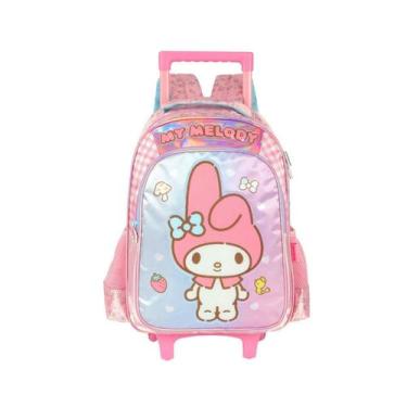 Imagem de Mochila Escolar Rodas My Melody Hello Kitty Infantil Meninas - Luxcel,