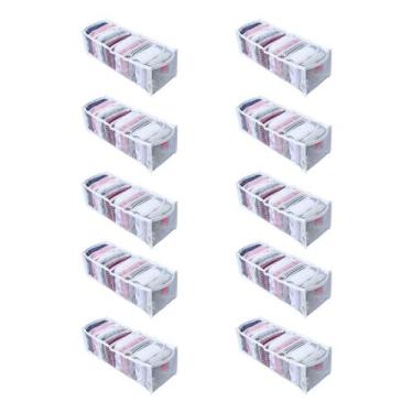 Imagem de Kit 10 Colmeia Organizador de Gaveta para Roupa Bebê, Calcinha, Cueca 