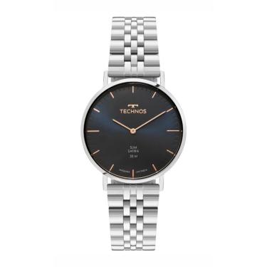 Imagem de Relógio Technos Masculino Ref: 2025luh/1a Slim Prateado