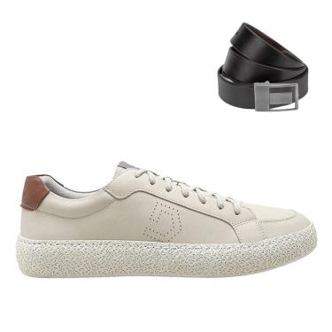 Imagem de Kit Sapatênis Democrata Denim Bora Masculino + Cinto