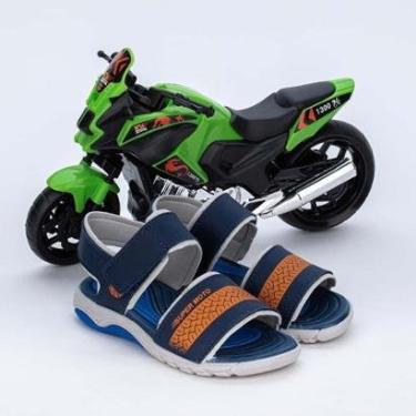 Imagem de Papete Infantil Wave Marinho e Laranja com Moto p-Masculino