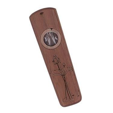 Imagem de Mingzhe Instrumento de Sopro de Harmônica de Flauta Kazoo de Madeira para Acompanhamento de Guitarra e Ukulele (Noz)