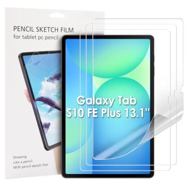 Imagem de WD&CD Pacote com 3 protetores de tela compatíveis com Samsung Galaxy Tab S10 FE Plus 33.3 cm, protetor de tela transparente e macio antiimpressões digitais