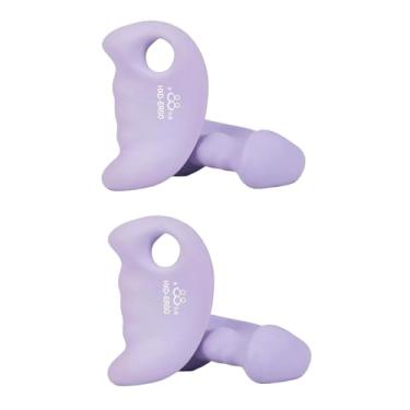 Imagem de Aymzbd Halteres de 2 Peças com de Peso de Mão para Mulheres em Casa, Exercícios, Halteres, Design Ergonômico, Fosco para Treino de Velocidade, Ioga, Roxo