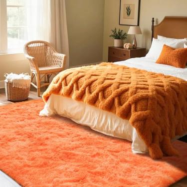 Imagem de Rtizon Tapete felpudo para quarto, tapetes macios de 9,5 x 1,8 m para cama de meninos e meninas, tapete de pelúcia com fundo antiderrapante para sala de estar, escritório, dormitório, quarto de bebê