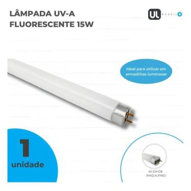 Imagem de 2X Lâmpada Uv-A 15W Para Armadilha Pega Mata Mosca Mosquito