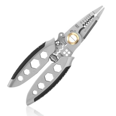 Imagem de Descascador de fios multiuso de 17,78 cm, ferramenta de descascador de fio 4 em 1 de aço inoxidável, alicate profissional portátil, alicate de descascamento de fio para decapagem, corte e crimpagem