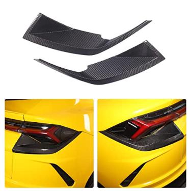 Imagem de Aotumcer Capa de acabamento de moldura traseira de fibra de carbono preta, compatível com L@mborghini Urus 2020 2021 2022 2023