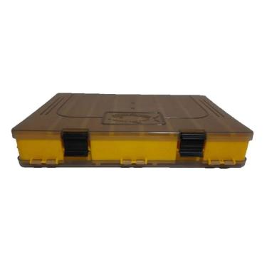 Imagem de Estojo Organizador P/ Iscas Artificiais Duplo 2 Lados Cor Amarelo