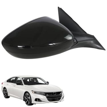 Imagem de Marretoo Espelho de porta do lado esquerdo do motorista para Honda Accord LX, Sport 2018-2022 para acessórios Accord, 3 pinos, preto, alimentação, não aquecido, substitui HO1320328 76258-TVA-A02 LH
