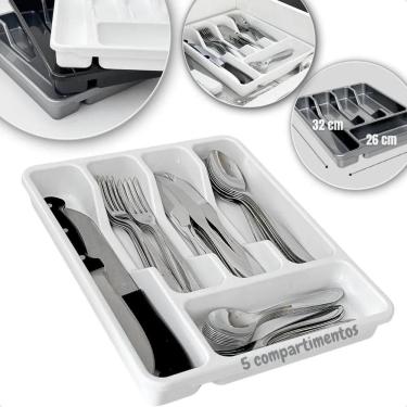 Imagem de 2X Porta Talheres Organizador De Gaveta De Cozinha Resistent