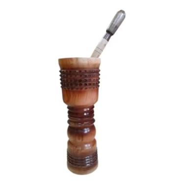 Imagem de Pilão de Madeira Grande Artesanal Fino Acabamento 80 cm