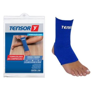 Imagem de Tornozeleira Elástica de Compressão Tensor - 6401 - Azul, M