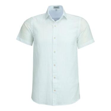 Imagem de Camisa Social Manga Curta Amil Comfort Visco Linho Maquinetado 1905, B