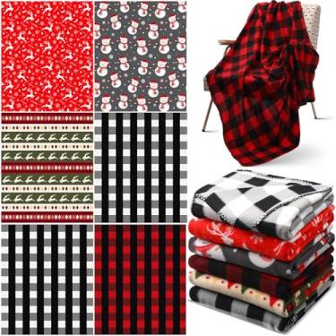 Imagem de Preboun 24 mantas de Natal de 127 x 152 cm, cobertores de lã, xadrez, para sofá, decoração de Natal, quarto, cama, sofá, inverno, presentes de casamento