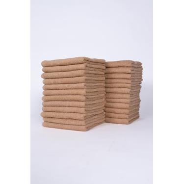Imagem de Pacote com 24 toalhas de mão bege premium para banheiro – 100% algodão fiado em anel 550 g/m2, 40,6 x 60,8 cm, toalhas de spa de hotel de luxo super absorventes ultra macias, secagem rápida