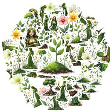Imagem de 50 peças, natureza, plantas, vegetação, eco, floresta, adesivos, brinquedo, professor, recompensa, adesivos, materiais escolares para bricolage, laptop, scrapbook, bicicleta, notebook, bagagem, copo