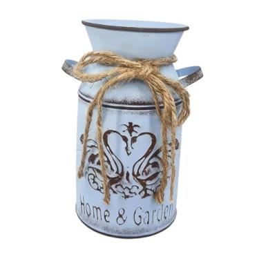 Imagem de Ｂｅｓｇａ Jarro rústico francês estilo shabby chic, peça central para mesa, jarro/vaso para jardim externo, ideal para pátio ou área externa, B