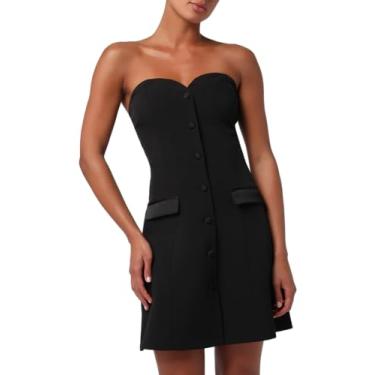 Imagem de Lulus Vestido blazer feminino Beatrice sem alças, Preto, GG